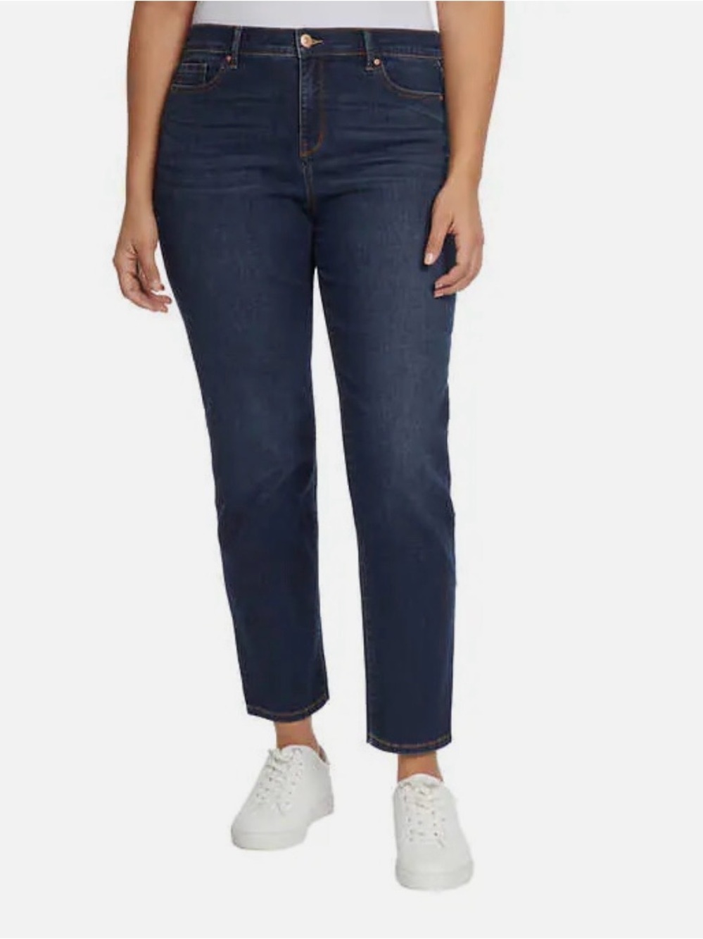 Ella Moss Straight Ankle Denim Jeans Stretch Mid Rise Women’s Size 10 Dark Wash